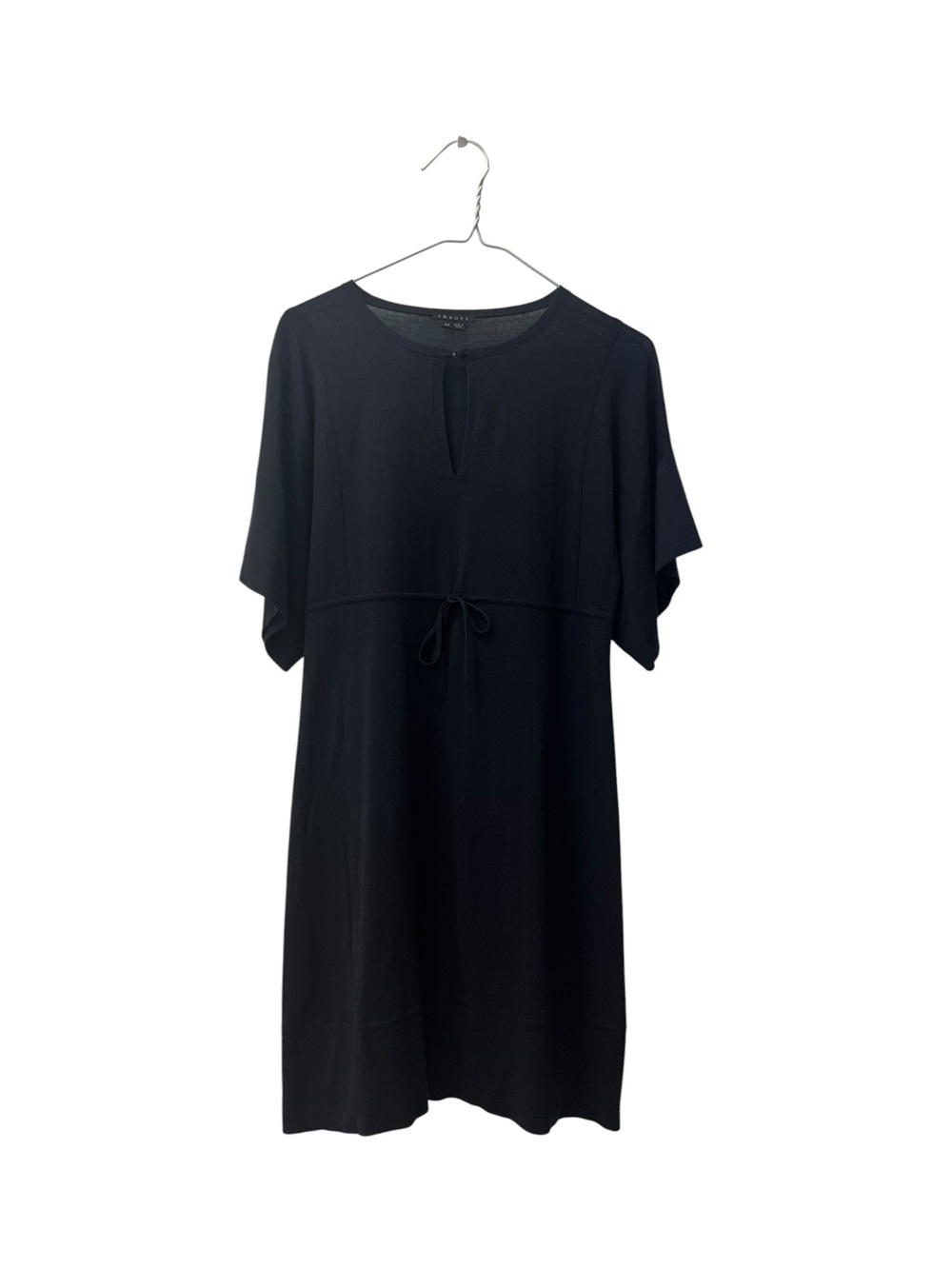 Theory Midnight Navy Blue Knit Keyhole Dress